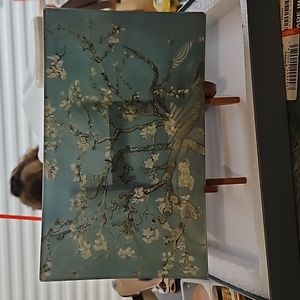 Almond Blossoms Trinket Dish Vincent Van Gogh Glass Catchall Jewelry Tray in box